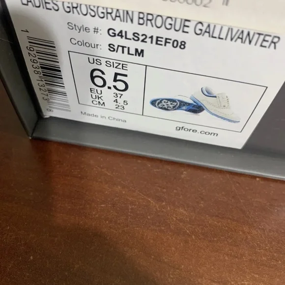 G/fore ladies gallivanter ladies white blue golf shoes size 6.5 - Picture 6 of 7